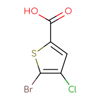 Chemical structure of 5-bromo-4-chlorothiophene-2-carboxylic acid - CSSB00011295086