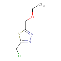 Chemical structure of 2-(chloromethyl)-5-(ethoxymethyl)-1,3,4-thiadiazole - CSSB00012327947