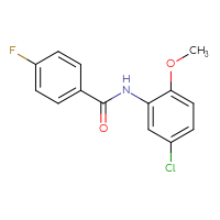 Chemical structure of N-(5-chloro-2-methoxyphenyl)-4-fluorobenzamide - CSSB00000580659