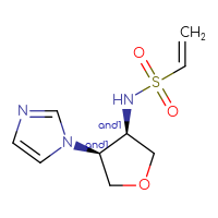 Chemical structure of rac-N-[(3R,4S)-4-(1H-imidazol-1-yl)oxolan-3-yl]ethene-1-sulfonamide - CSSB21332101982