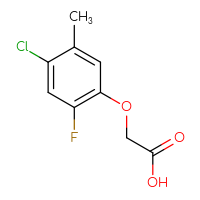 Chemical structure of 2-(4-chloro-2-fluoro-5-methylphenoxy)acetic acid - CSSB02757402492