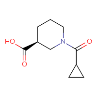 Chemical structure of (3S)-1-cyclopropanecarbonylpiperidine-3-carboxylic acid - CSSB00012863994