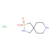 Chemical structure of 2λ⁶-thia-3,8-diazaspiro[4.5]decane-2,2-dione hydrochloride - CSSB20591797953