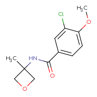 Chemical structure of 3-chloro-4-methoxy-N-(3-methyloxetan-3-yl)benzamide - CSSB00099536053