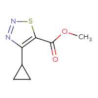 Chemical structure of methyl 4-cyclopropyl-1,2,3-thiadiazole-5-carboxylate - CSSB00009989840