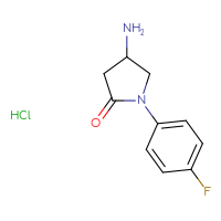Chemical structure of 4-amino-1-(4-fluorophenyl)pyrrolidin-2-one hydrochloride - CSSB00015187806