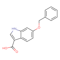 Chemical structure of 6-(benzyloxy)-1H-indole-3-carboxylic acid - CSSB00009990105