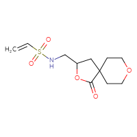 Chemical structure of N-({1-oxo-2,8-dioxaspiro[4.5]decan-3-yl}methyl)ethene-1-sulfonamide - CSSB21332108749