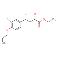 Chemical structure of ethyl 4-(3-fluoro-4-propoxyphenyl)-2,4-dioxobutanoate - CSSB21495869600