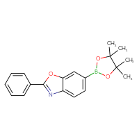 Chemical structure of 2-phenyl-6-(4,4,5,5-tetramethyl-1,3,2-dioxaborolan-2-yl)-1,3-benzoxazole - CSSB06741696750