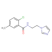Chemical structure of 2-chloro-N-[2-(1H-imidazol-1-yl)ethyl]-5-methylbenzamide - CSSB01396433200