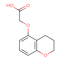 Chemical structure of 2-(3,4-dihydro-2H-1-benzopyran-5-yloxy)acetic acid - CSSB00021210470