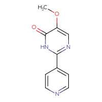 Chemical structure of 5-methoxy-2-(pyridin-4-yl)-3,4-dihydropyrimidin-4-one - CSSB00012361244