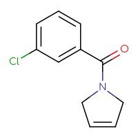 Chemical structure of 1-(3-chlorobenzoyl)-2,5-dihydro-1H-pyrrole - CSSB01004746916