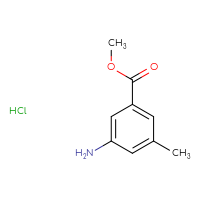 Chemical structure of methyl 3-amino-5-methylbenzoate hydrochloride - CSSB00025797325