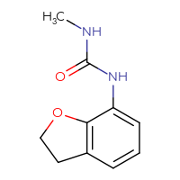 Chemical structure of 1-(2,3-dihydro-1-benzofuran-7-yl)-3-methylurea - CSSB00103310232