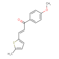 Chemical structure of (2E)-1-(4-methoxyphenyl)-3-(5-methylthiophen-2-yl)prop-2-en-1-one - CSSB06629246581