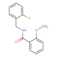 Chemical structure of N-[(2-fluorophenyl)methyl]-2-methoxybenzamide - CSSB00046177738