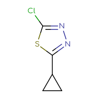Chemical structure of 2-chloro-5-cyclopropyl-1,3,4-thiadiazole - CSSB00011858527