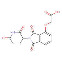 Chemical structure of 2-{[2-(2,6-dioxopiperidin-3-yl)-1,3-dioxo-2,3-dihydro-1H-isoindol-4-yl]oxy}acetic acid - CSSB00134614489