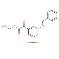 Chemical structure of ethyl 2-[3-(benzyloxy)-5-(trifluoromethyl)phenyl]-2-oxoacetate - CSSB21103685408