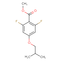 Chemical structure of methyl 2,6-difluoro-4-(2-methylpropoxy)benzoate - CSSB06280107539