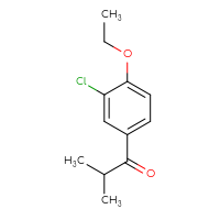 Chemical structure of 1-(3-chloro-4-ethoxyphenyl)-2-methylpropan-1-one - CSSB00010305728