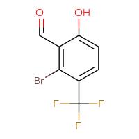 Chemical structure of 2-bromo-6-hydroxy-3-(trifluoromethyl)benzaldehyde - CSSB00021112401