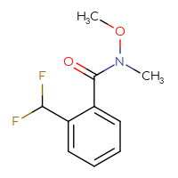 Chemical structure of 2-(difluoromethyl)-N-methoxy-N-methylbenzamide - CSSB00103313111