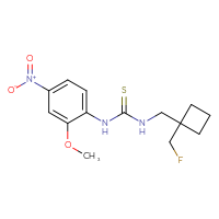 Chemical structure of 3-{[1-(fluoromethyl)cyclobutyl]methyl}-1-(2-methoxy-4-nitrophenyl)thiourea - CSSB07050059066