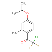 Chemical structure of 2-chloro-2,2-difluoro-1-[2-methyl-4-(propan-2-yloxy)phenyl]ethan-1-one - CSSB21103684610