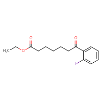 Chemical structure of ethyl 7-(2-iodophenyl)-7-oxoheptanoate - CSSB00020572315