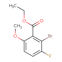 Chemical structure of ethyl 2-bromo-3-fluoro-6-methoxybenzoate - CSSB00042980345