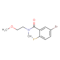 Chemical structure of 5-bromo-2-fluoro-N-(2-methoxyethyl)-N-methylbenzamide - CSSB00011402622