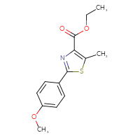 Chemical structure of ethyl 2-(4-methoxyphenyl)-5-methyl-1,3-thiazole-4-carboxylate - CSSB00004390274