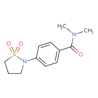 Chemical structure of 4-(1,1-dioxo-1λ⁶,2-thiazolidin-2-yl)-N,N-dimethylbenzamide - CSSB00026574239
