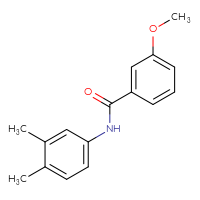 Chemical structure of N-(3,4-dimethylphenyl)-3-methoxybenzamide - CSSB00047803050