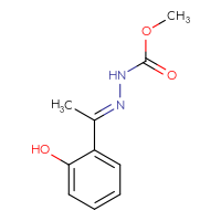 Chemical structure of N'-[(1E)-1-(2-hydroxyphenyl)ethylidene]methoxycarbohydrazide - CSSB00021268136
