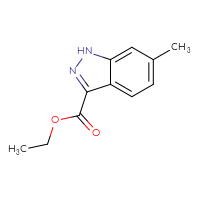 Chemical structure of ethyl 6-methyl-1H-indazole-3-carboxylate - CSSB00010157277