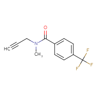 Chemical structure of N-methyl-N-(prop-2-yn-1-yl)-4-(trifluoromethyl)benzamide - CSSB00008661712