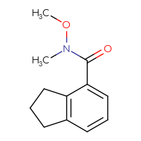 Chemical structure of N-methoxy-N-methyl-2,3-dihydro-1H-indene-4-carboxamide - CSSB00103313108