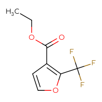 Chemical structure of ethyl 2-(trifluoromethyl)furan-3-carboxylate - CSSB00010393326
