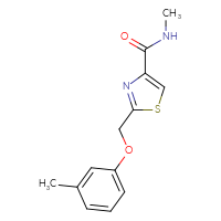 Chemical structure of N-methyl-2-[(3-methylphenoxy)methyl]-1,3-thiazole-4-carboxamide - CSSB06955320456