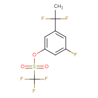 Chemical structure of 3-(1,1-difluoroethyl)-5-fluorophenyl trifluoromethanesulfonate - CSSB17413746177
