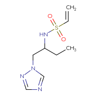 Chemical structure of N-[1-(1H-1,2,4-triazol-1-yl)butan-2-yl]ethene-1-sulfonamide - CSSB06722662313