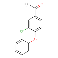 Chemical structure of 1-(3-chloro-4-phenoxyphenyl)ethan-1-one - CSSB00005698618