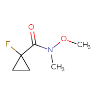 Chemical structure of 1-fluoro-N-methoxy-N-methylcyclopropane-1-carboxamide - CSSB00113626523