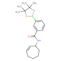 Chemical structure of N-(cyclohept-2-en-1-yl)-3-(4,4,5,5-tetramethyl-1,3,2-dioxaborolan-2-yl)benzamide - CSSB02229496227