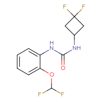 Chemical structure of 3-(3,3-difluorocyclobutyl)-1-[2-(difluoromethoxy)phenyl]urea - CSSB00084258787