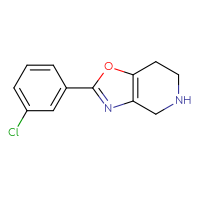 Chemical structure of 2-(3-chlorophenyl)-4H,5H,6H,7H-[1,3]oxazolo[4,5-c]pyridine - CSSB00010231841